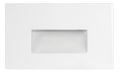 RAB FSLEDH3YW/120 FSLED Horizontal Recessed LED Step Light – 3W – 3000K – 88 Lumens – 120V – White Finish
