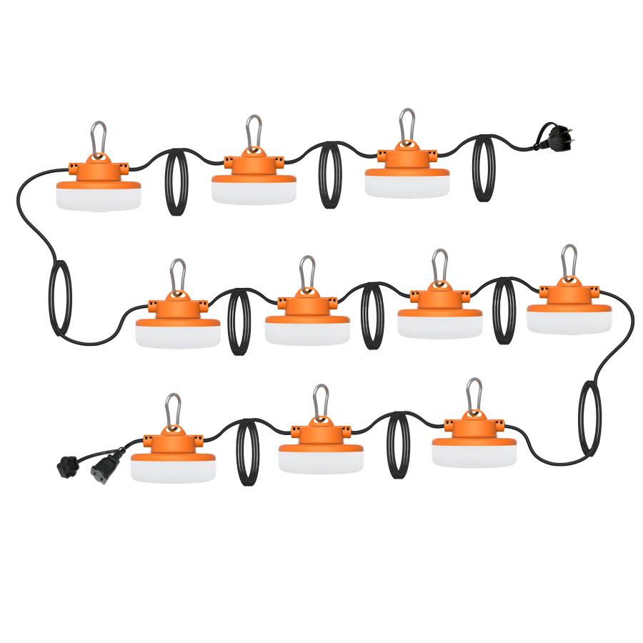RAB STRING34-100G STRINGER34 Temporary String Light – 100ft – Grounded – 5000K – CRI 80 – 16000 Lumens – 120V