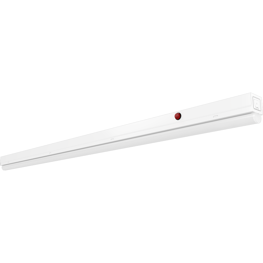 RAB STRP4/E STRP LED Strip Light – 4ft Single Tube – Selectable 10W/15W/20W – 3500K/4000K/5000K – 1558-3109 Lumens – 120-277V – Emergency Battery Backup