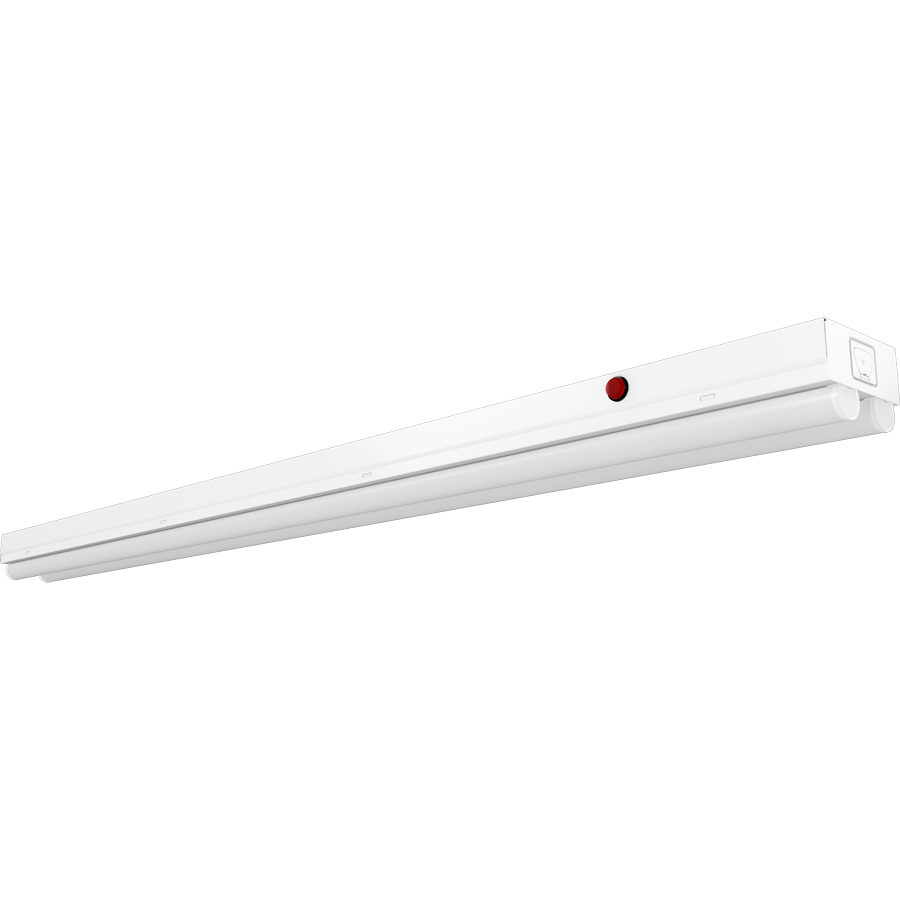 RAB STRP4H/E STRP LED Strip Light – 4ft Double Tube – Selectable 20W/30W/40W – 3500K/4000K/5000K – 2924-5815 Lumens – 120-277V – Emergency Battery Backup