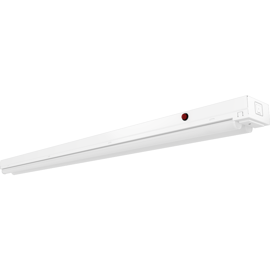 RAB STRP4H/MVS/E STRP LED Strip Light – 4ft Double Tube – Selectable 20W/30W/40W – 3500K/4000K/5000K – 2924-5815 Lumens – 120-277V – Microwave Occupancy Sensor – Emergency Battery Backup