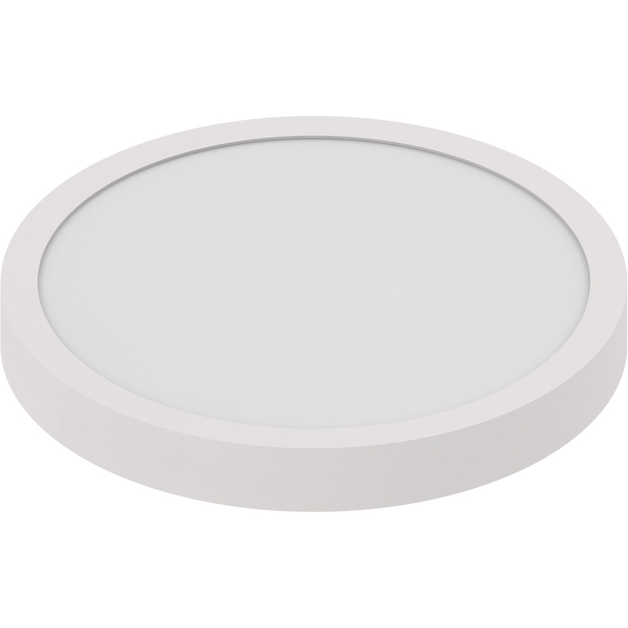 RAB SUMO-R-12 SUMO LED Surface Mount Ceiling Light – 12" Round – 24W – Selectable 2700K/3000K/3500K/4000K/5000K – 1619-1738 Lumens – 120V – 90 CRI – White Finish