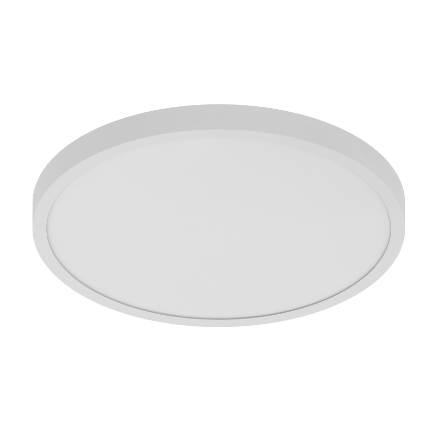 RAB SUMO-R-19/D10 LED Surface Mount Ceiling Light – 19" Round – 30W – Selectable 2700K/3000K/3500K/4000K/5000K – 2250-2450 Lumens – 120-277V – 0-10V & TRIAC Dimmable – 90 CRI – White Finish