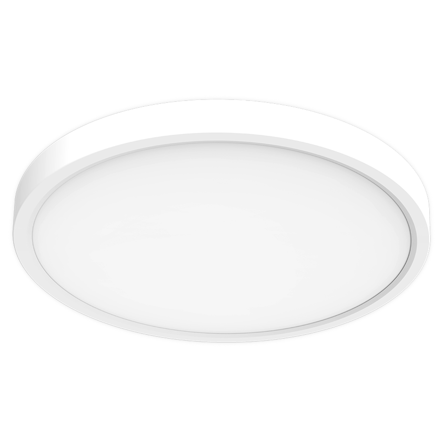 RAB SUMO34-R-12 LED Surface Mount Ceiling Light – 12" Round – 13W – Selectable 2700K/3000K/3500K/4000K/5000K – 903-1013 Lumens – 120V – TRIAC Dimmable – 90 CRI – White Finish