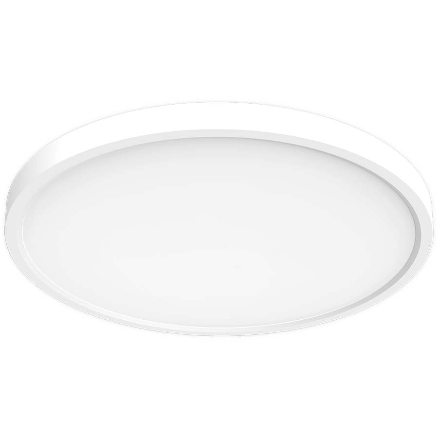 RAB SUMO34-R-15 LED Surface Mount Ceiling Light – 15" Round – 17W – Selectable 2700K/3000K/3500K/4000K/5000K – 1210-1385 Lumens – 120V – TRIAC Dimmable – 90 CRI – White Finish
