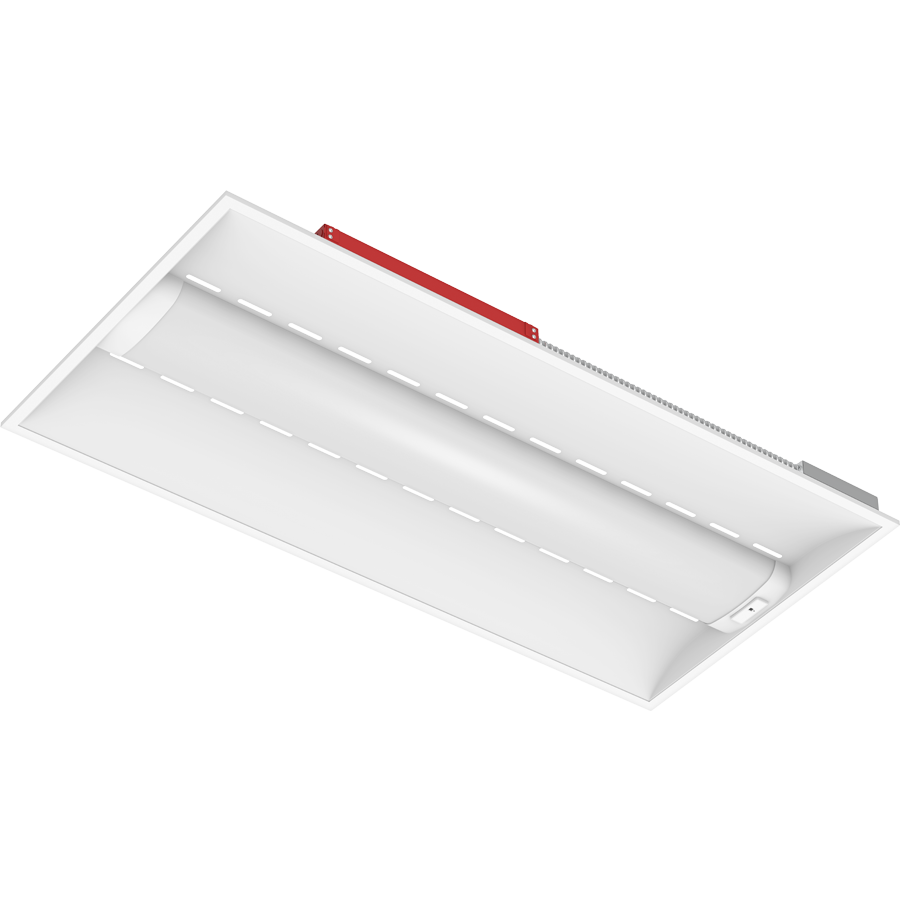 RAB SWISHAIR2X4/MVS/E LED Air Handling Troffer – 2x4 – Selectable 26W/35W/44W – 3500K/4000K/5000K – 3681-6047 Lumens – 120-277V – Microwave Occupancy Sensor – Emergency Battery Backup