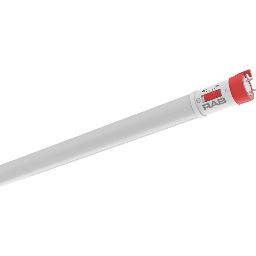 RAB T10EM-48 Emergency LED T10 Tube – 4ft – Selectable 12W/14W/16W – Selectable 3000K/3500K/4000K/5000K/6500K – 1650-2200 Lumens – 120-277V