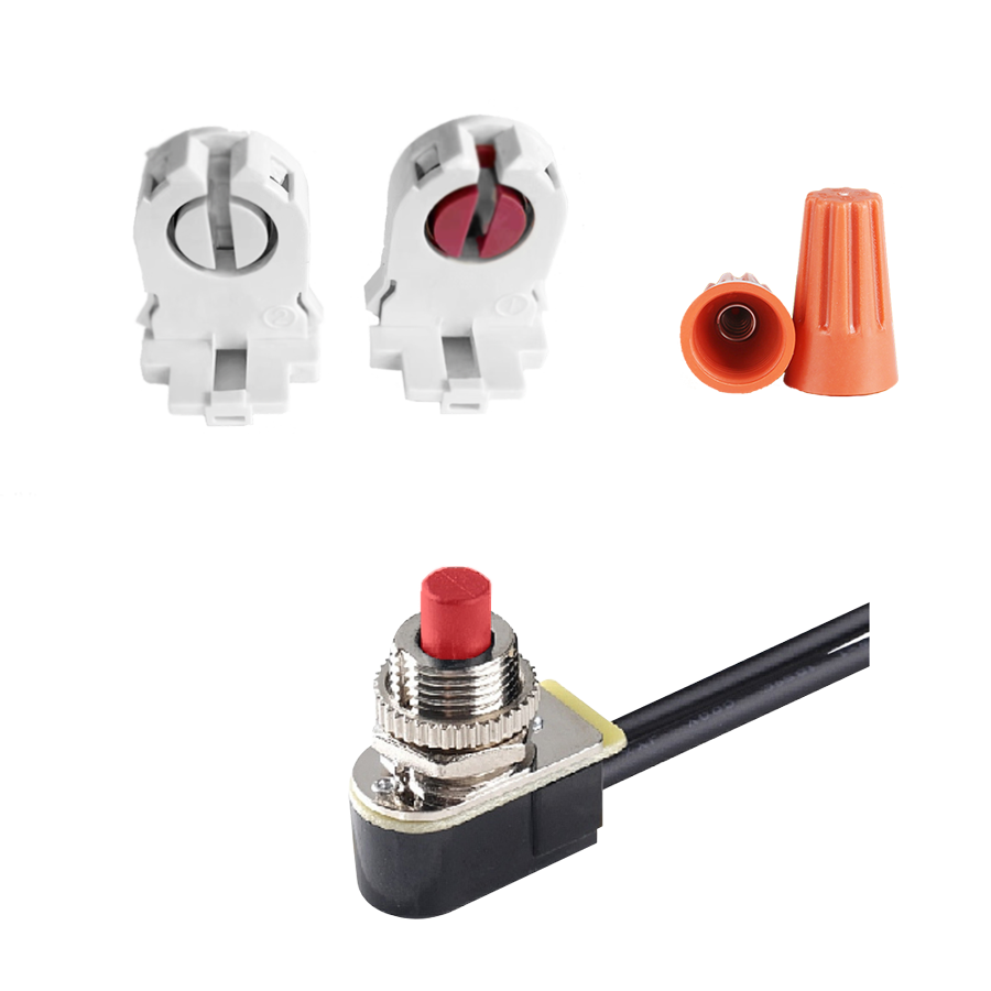 RAB T10EM-ACC KIT Accessory Kit – Includes 2 Nuts, Test Button and 2 Lampholders