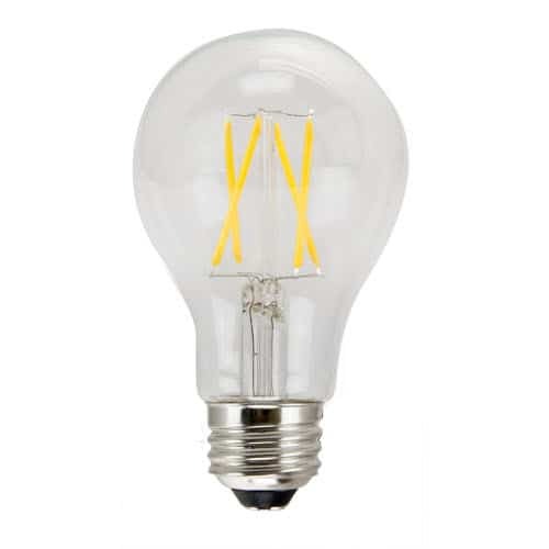 TCP FA19D6050E26SCL95 A19 LED Filament Lamp – 8W – 5000K – Clear Finish – E26 Base – 95 CRI