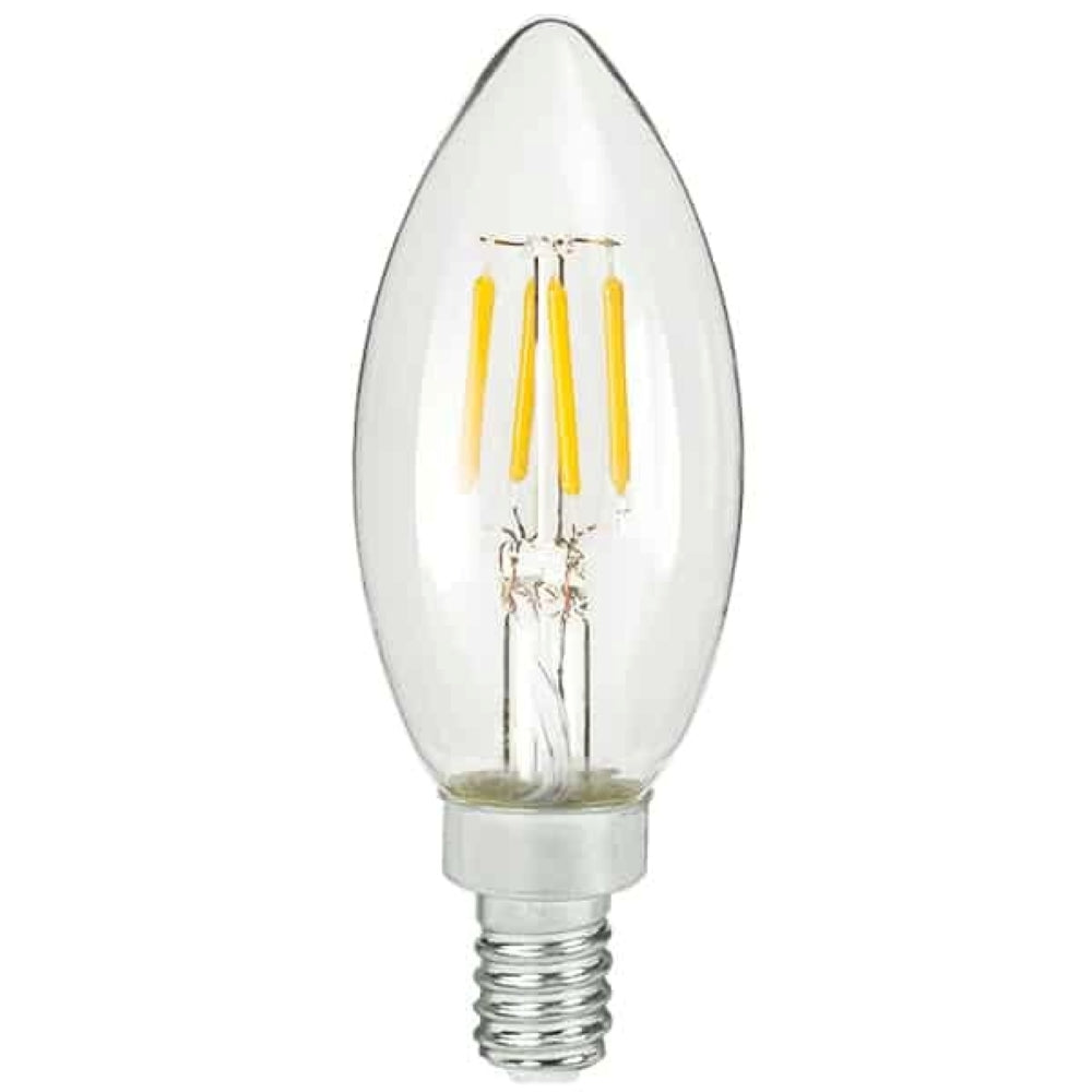 TCP FB11D6024E12SCL92 AmberGlow B11 LED Filament Lamp – 2400K – Clear Finish – E12 Base – 92 CRI