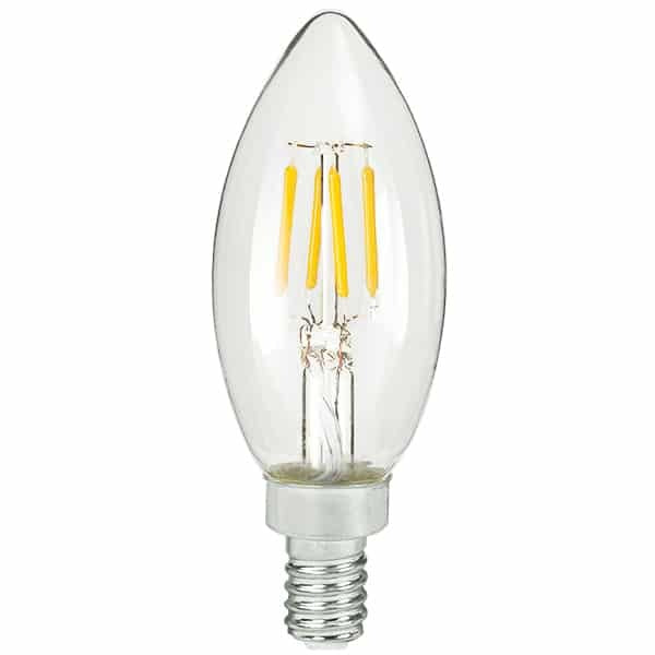 TCP FB11D6050E12SCL95 B11 LED Filament Lamp – 5W – 500 Lumens – 5000K – Clear Finish – E12 Base – 95 CRI