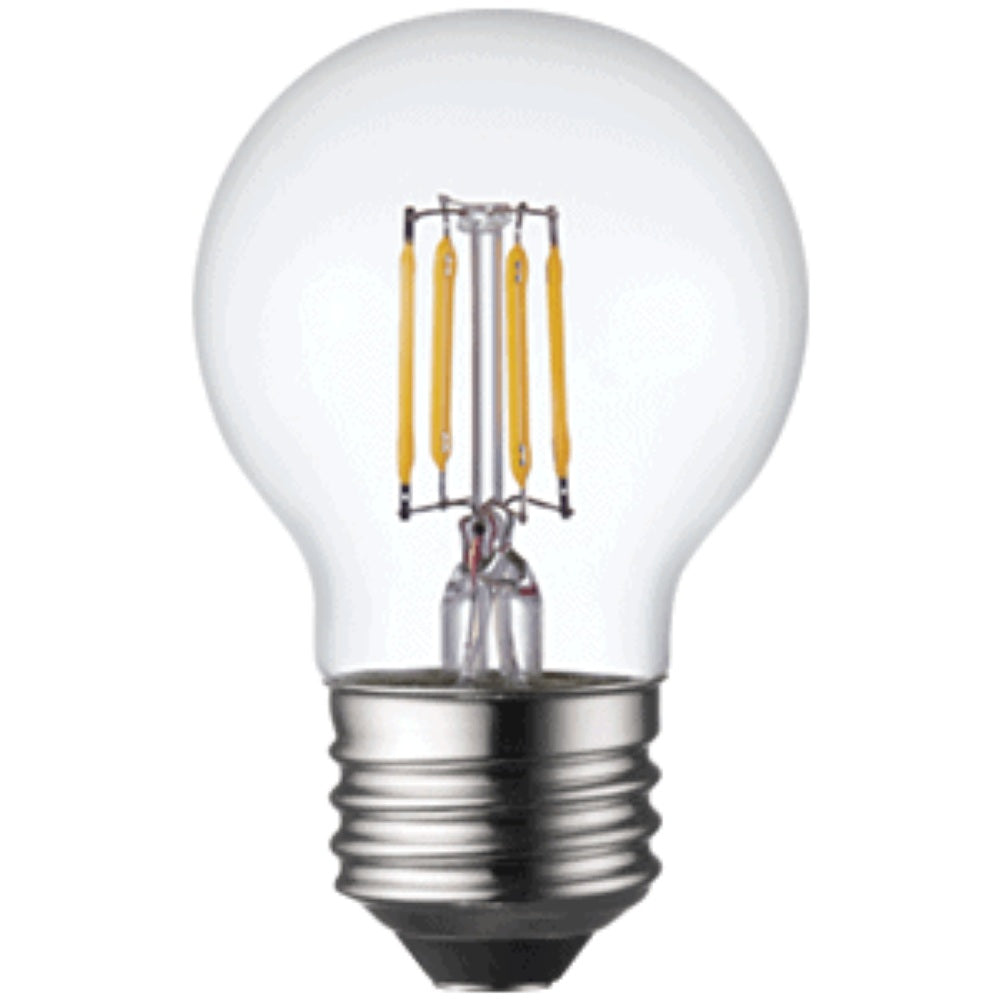 TCP FG16D2524E26SCL92 AmberGlow G16 LED Globe Lamp – 2400K – Clear Finish – E26 Base – 92 CRI