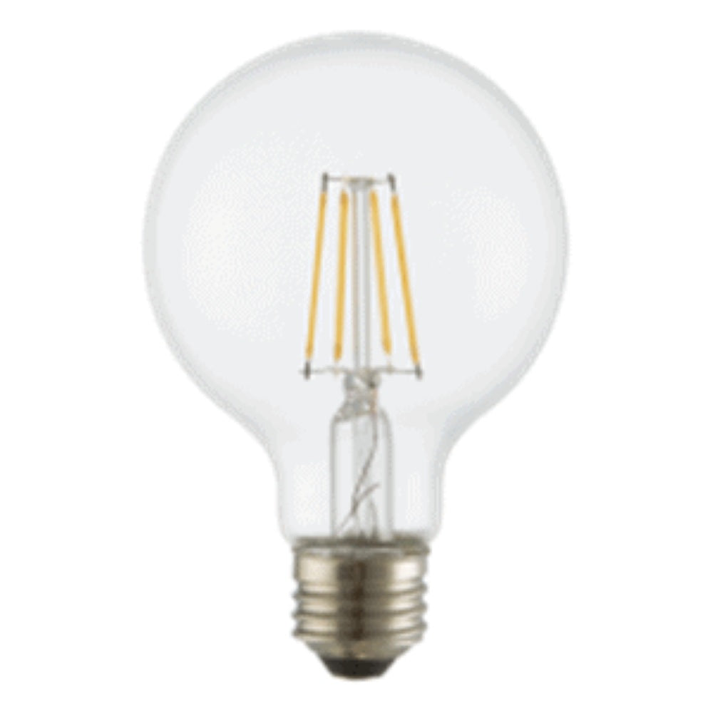 TCP FG25D4024E26SCL92 AmberGlow G25 LED Globe Lamp – 2400K – Clear Finish – E26 Base – 92 CRI