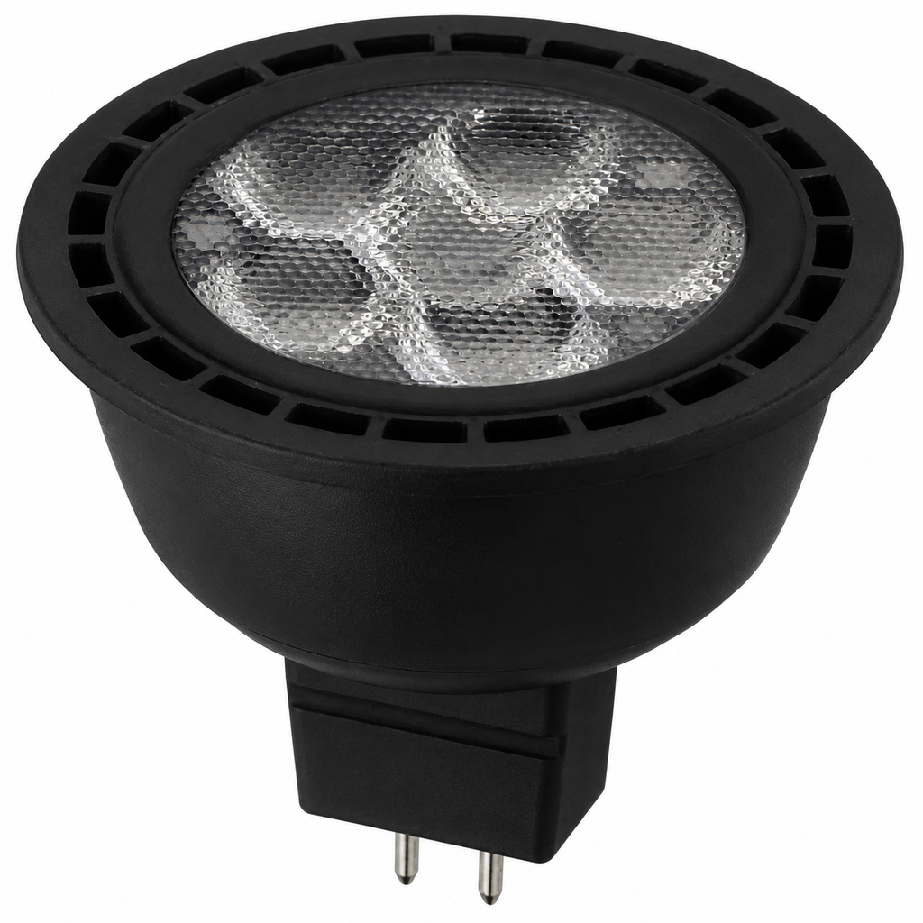 TCP LED712VMR16927KFLB LED MR16 Flood Lamp – 2700K – 40° Beam Angle – GU5.3 Base – 90+ CRI – Black Finish – 12V