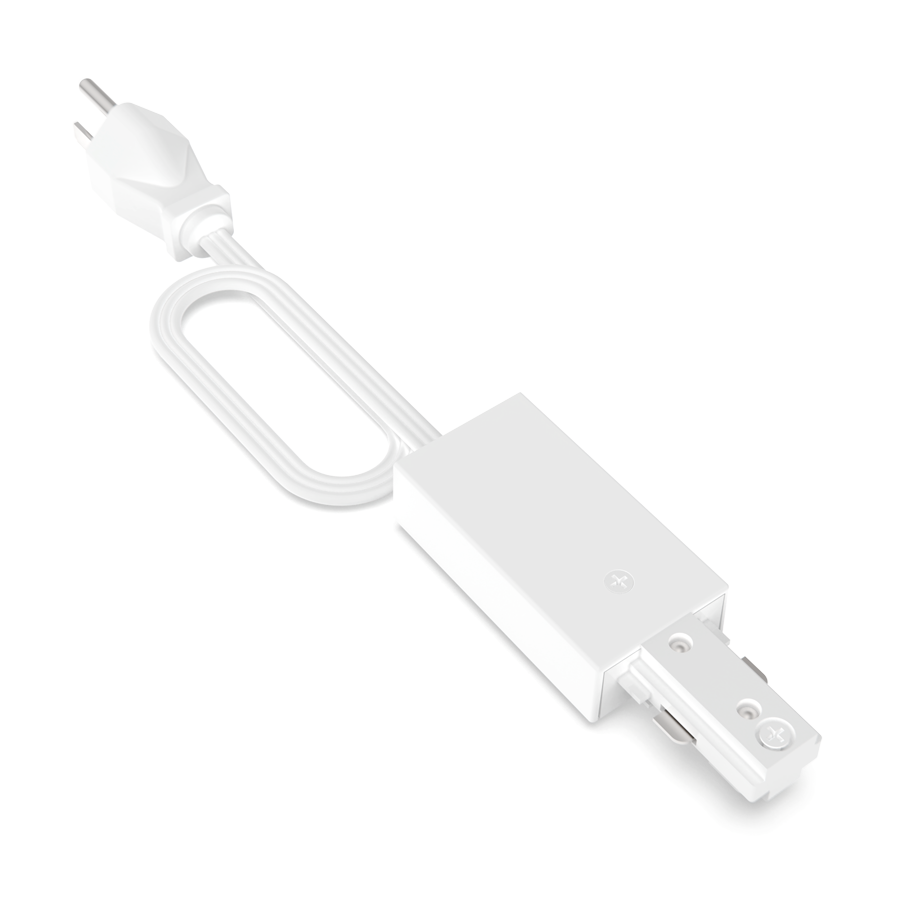 RAB TK-CP 12ft Grounded Cord and Plug Accessory – White Finish
