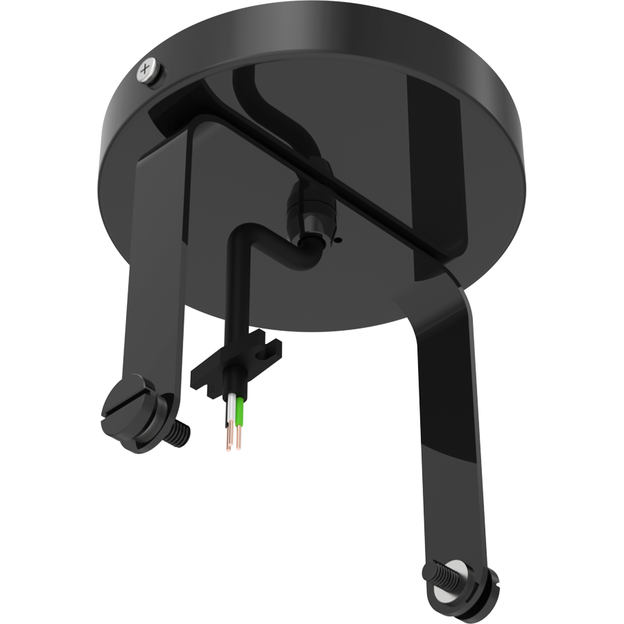 RAB TK22LB-CM-KIT TRACK22 Large Track Light Ceiling Mount Kit – Black Finish