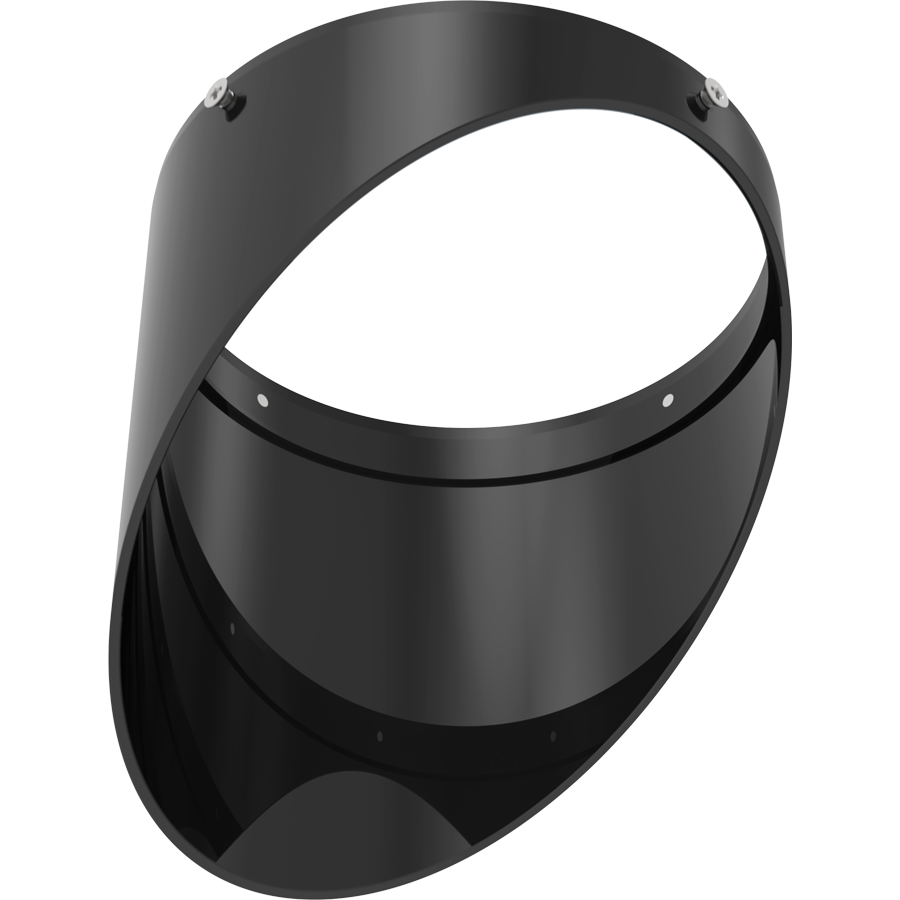 RAB TK22LB-WW TRACK22 Large Track Light Wall Wash Lens Accessory – Black Finish