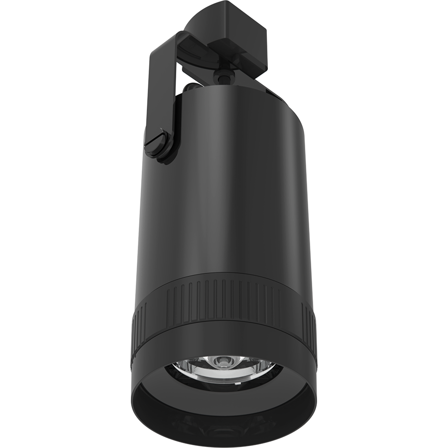 RAB TK22LB TRACK22 Large Track Light – Selectable 20W/25W/30W – Selectable 2700K/3000K/3500K/4000K/5000K – 1840-3124 Lumens – 120V – Adjustable Beam Angle – Black Finish