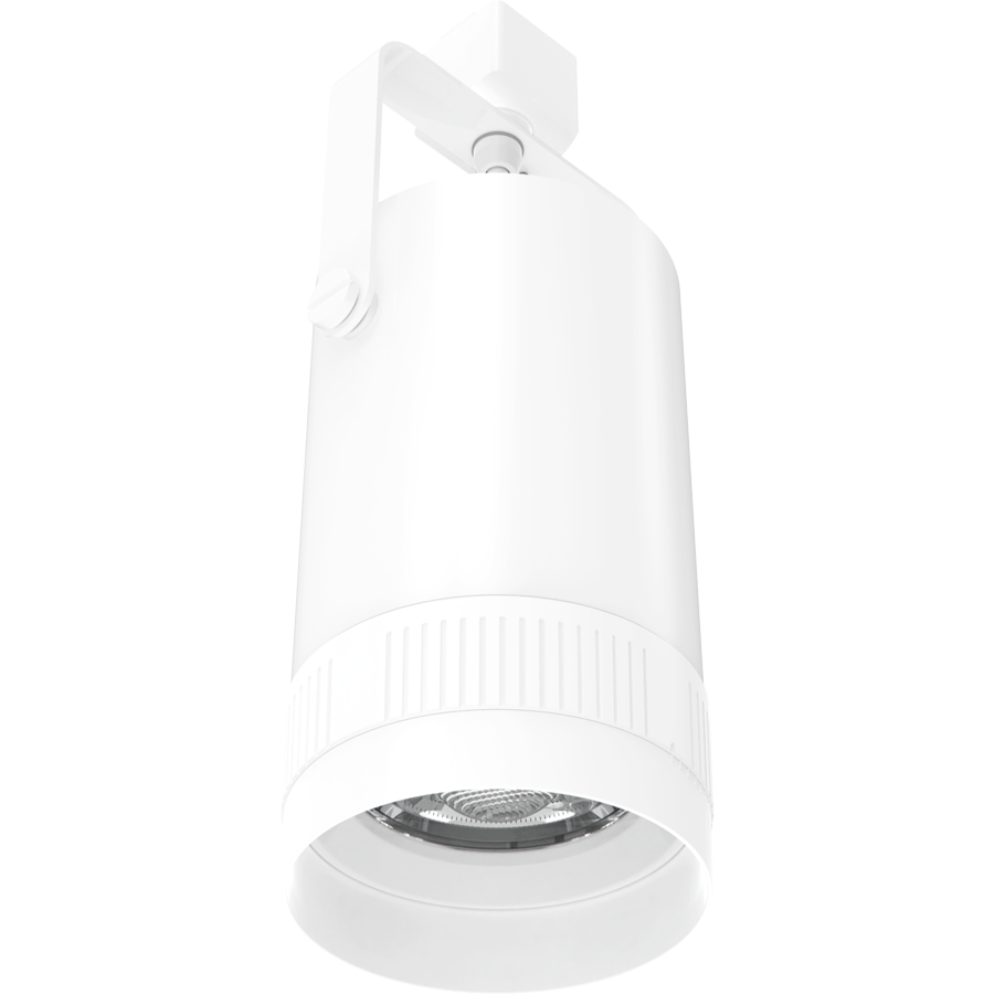 RAB TK22L TRACK22 Large Track Light – Selectable 20W/25W/30W – Selectable 2700K/3000K/3500K/4000K/5000K – 1840-3124 Lumens – 120V – Adjustable Beam Angle – White Finish