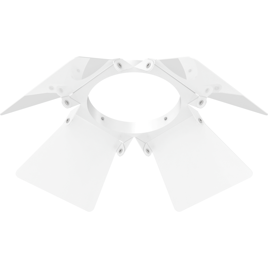 RAB TK22M-BD TRACK22 Medium Track Light Barn Door Accessory – White Finish