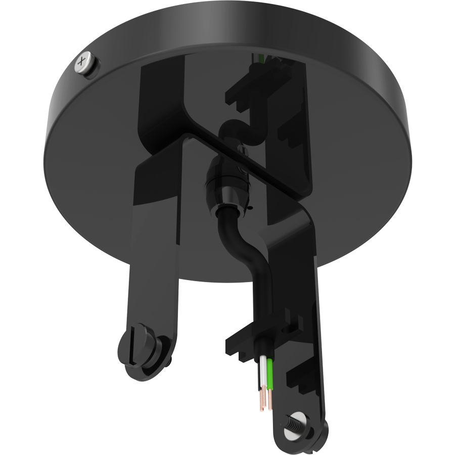 RAB TK22MB-CM-KIT TRACK22 Medium Track Light Ceiling Mount Kit – Black Finish