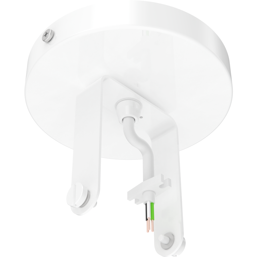 RAB TK22M-CM-KIT TRACK22 Medium Track Light Ceiling Mount Kit – White Finish