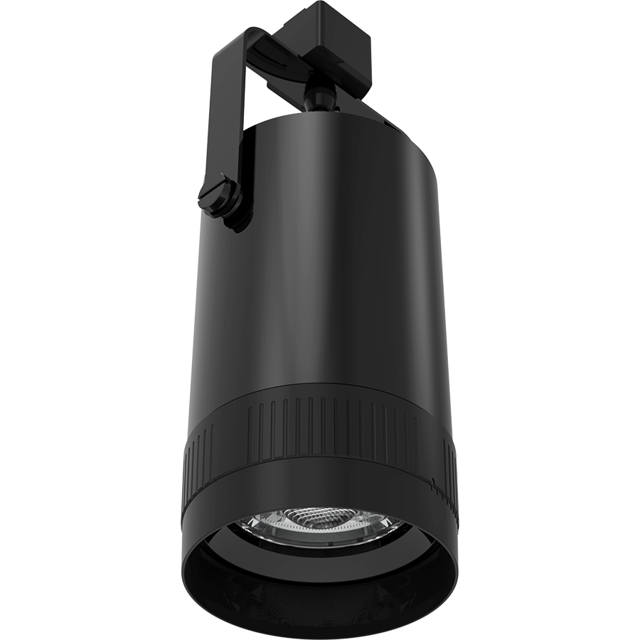 RAB TK22MB TRACK22 Medium Track Light – Selectable 10W/15W/20W – Selectable 2700K/3000K/3500K/4000K/5000K – 948-2053 Lumens – 120V – Adjustable Beam Angle – Black Finish