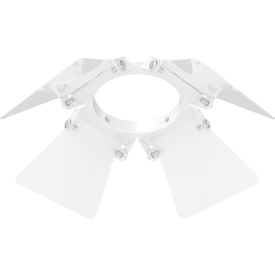 RAB TK22S-BD TRACK22 Small Track Light Barn Door Accessory – White Finish