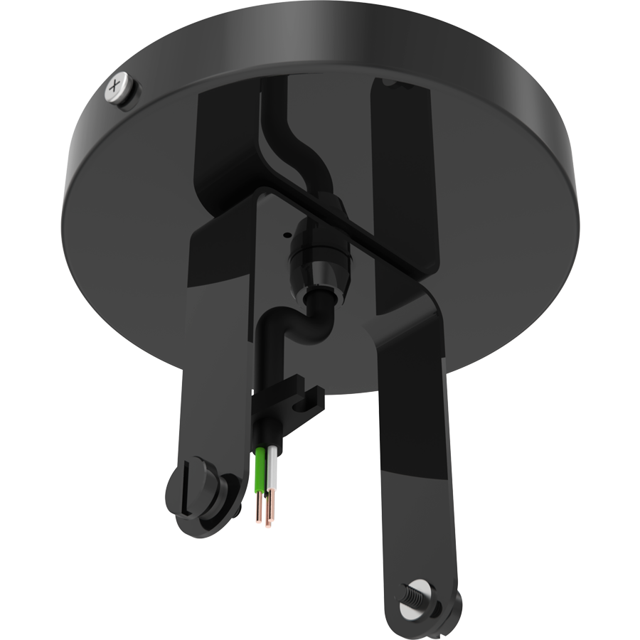 RAB TK22SB-CM-KIT TRACK22 Small Track Light Ceiling Mount Kit – Black Finish