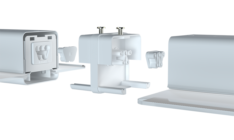RAB TOMO Fixture-to-Fixture Connector for TOMO 2ft, 4ft and 8ft LED Linear Lights