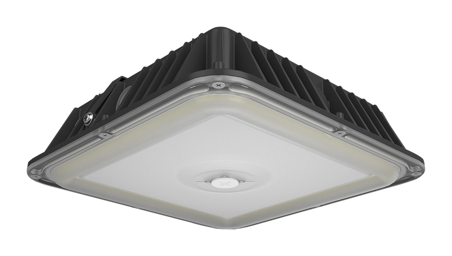 RAB VAN17-90/E VAN17 Field-Adjustable LED Canopy Light – 70W/80W/90W Selectable – 3000K/4000K/5000K Selectable – 9726-12929 Lumens – 120-277V – Integrated Photocell – Emergency Battery Backup – Bronze Finish