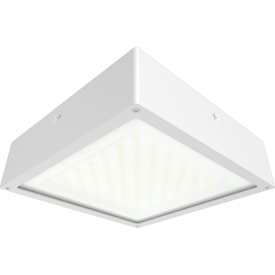 RAB VAN34-60FFRW VAN34 Vandal Resistant LED Canopy Light – 40W-60W Selectable – 3000K/4000K/5000K Selectable – 5965-9266 Lumens – 120-277V – Flat Frosted Lens – White Finish