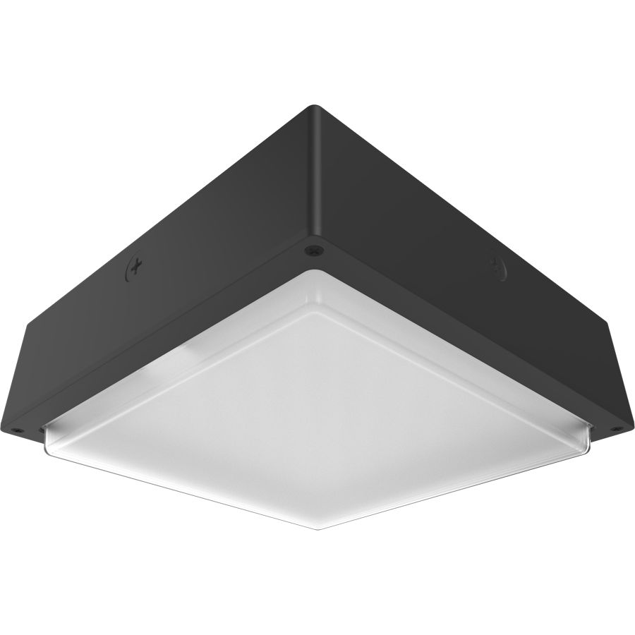 RAB VAN34-30FR/MVS VAN34 Vandal Resistant LED Canopy Light – 10W-30W Selectable – 3000K/4000K/5000K Selectable – 1584-4588 Lumens – 120-277V – Drop Frosted Lens – Multi-Level Motion Sensor – Bronze Finish
