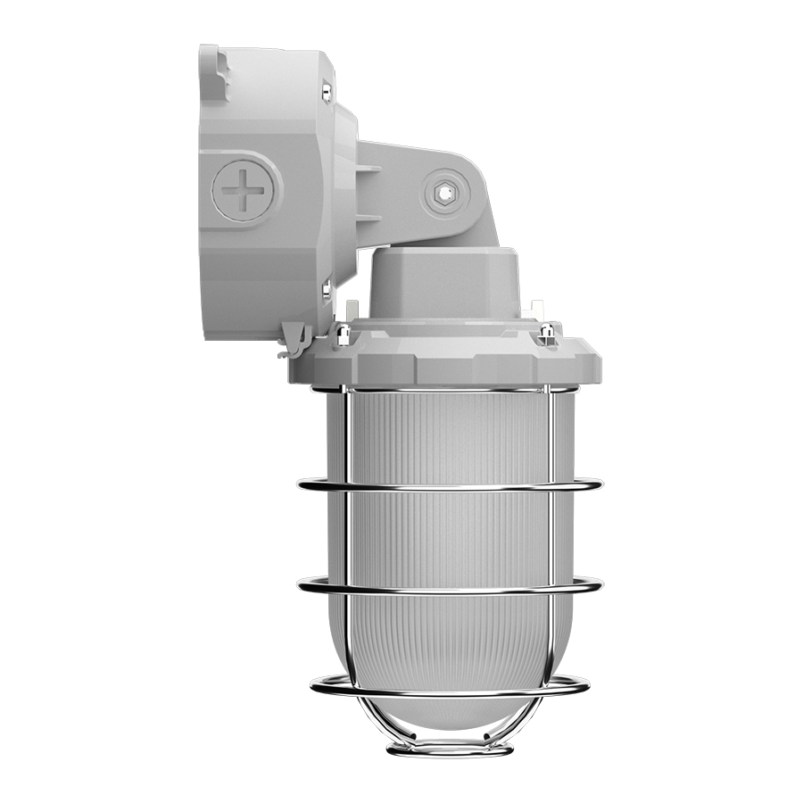RAB VX20 VX Vaporproof Light – Selectable 12W/16W/20W – Selectable 3000K/4000K/5000K – 1405-2421 Lumens – 120-277V – Selectable Downlight or Up/Down Light – Integrated Photocell – Gray Finish