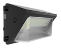 RAB W22-M-100/480 W22 Field-Adjustable Wall Pack – Medium – Selectable 50W/70W/85W/100W – Selectable 3000K/4000K/5000K – 6170-14087 Lumens – 480V – Adjustable Optics – Bronze Finish