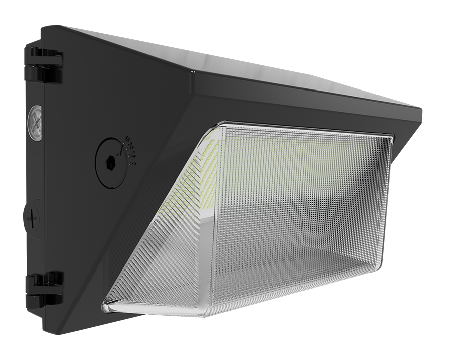 RAB W22-M-60 W22 Field-Adjustable Wall Pack – Medium – Selectable 30W/40W/50W/60W – Selectable 3000K/4000K/5000K – 3727-9105 Lumens – 120-277V – Adjustable Optics – Bronze Finish