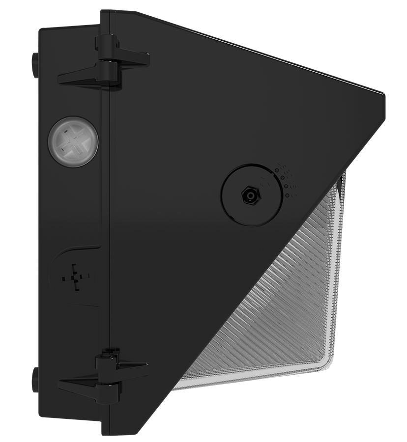 RAB W22-M-60/480 W22 Field-Adjustable Wall Pack – Medium – Selectable 30W/40W/50W/60W – Selectable 3000K/4000K/5000K – 3727-9105 Lumens – 480V – Adjustable Optics – Bronze Finish