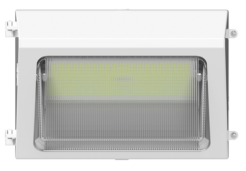 RAB W22-M-60W/480 W22 Field-Adjustable Wall Pack – Medium – Selectable 30W/40W/50W/60W – Selectable 3000K/4000K/5000K – 3727-9105 Lumens – 480V – Adjustable Optics – White Finish