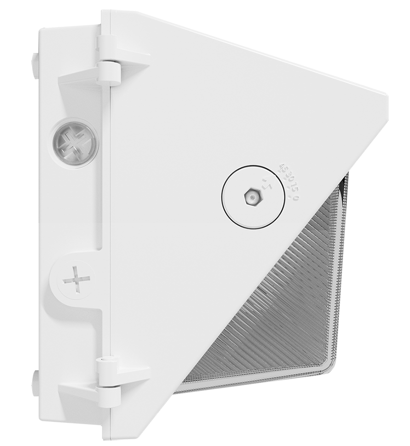 RAB W22-M-60W/480 W22 Field-Adjustable Wall Pack – Medium – Selectable 30W/40W/50W/60W – Selectable 3000K/4000K/5000K – 3727-9105 Lumens – 480V – Adjustable Optics – White Finish