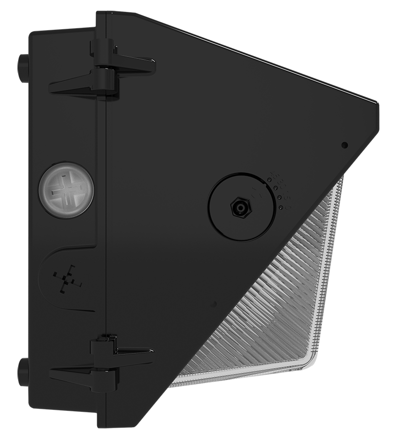 RAB W22-S-30/480 W22 Field-Adjustable Wall Pack – Small – Selectable 15W/20W/25W/30W – Selectable 3000K/4000K/5000K – 1917-4508 Lumens – 480V – Adjustable Optics – Bronze Finish