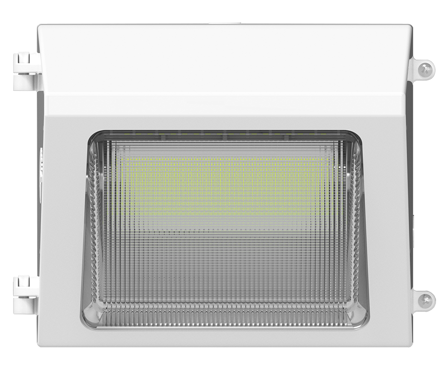 RAB W22-S-30W/480 W22 Field-Adjustable Wall Pack – Small – Selectable 15W/20W/25W/30W – Selectable 3000K/4000K/5000K – 1917-4508 Lumens – 480V – Adjustable Optics – White Finish