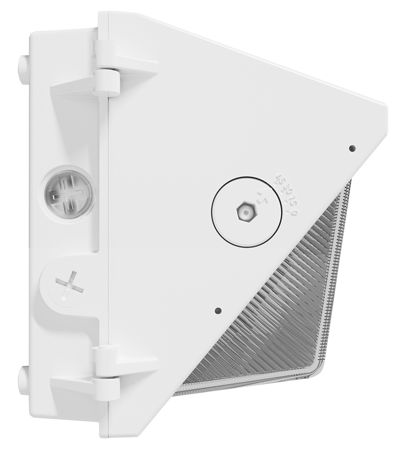 RAB W22-S-30W W22 Field-Adjustable Wall Pack – Small – Selectable 15W/20W/25W/30W – Selectable 3000K/4000K/5000K – 1917-4508 Lumens – 120-277V – Adjustable Optics – White Finish