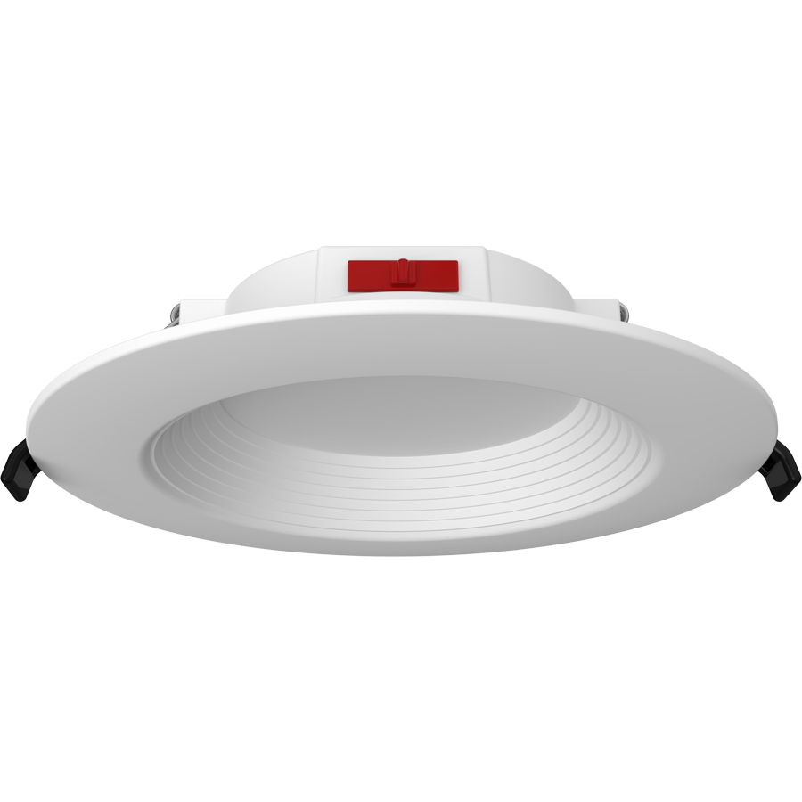 RAB WFD34-6B/BP WFD34 6in Regressed Wafer Recessed Light – 9.5W – 900 Lumens – 2700K–5000K – 120V – Round – Baffle Trim – 90+ CRI – 12 Pack