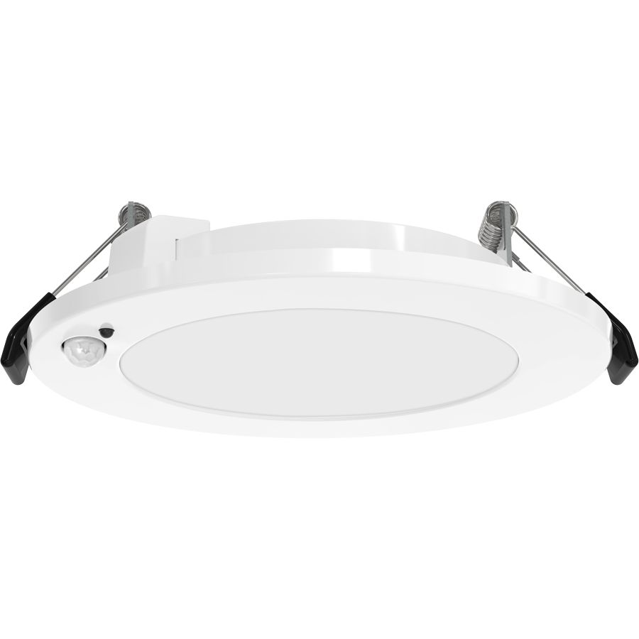 RAB WFR-4R/PIR Edge-Lit Wafer Downlight with PIR Sensor – 4 Inch Round – 9W – 5-CCT Selectable – CRI90 – 120-277V – 750 Lumens