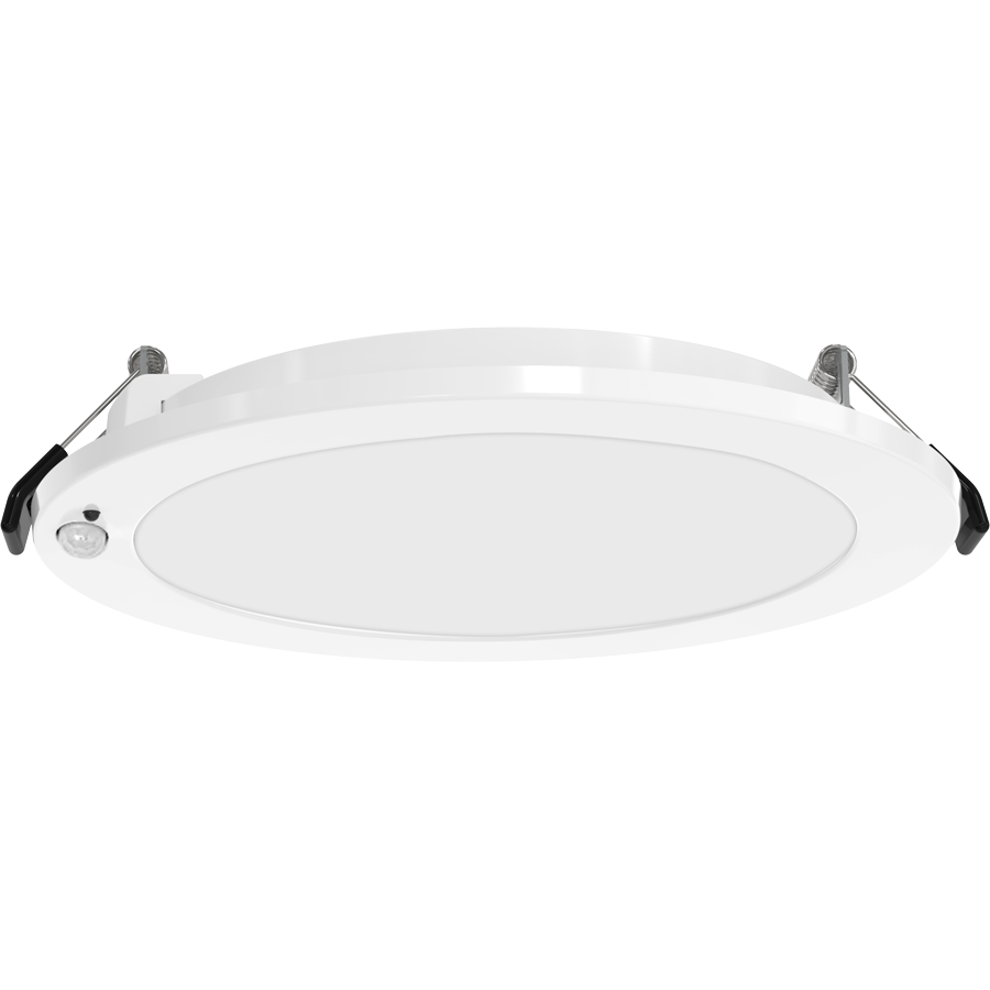 RAB WFR-6R/PIR Edge-Lit Wafer Downlight with PIR Sensor – 6 Inch Round – 13W – 5-CCT Selectable – CRI90 – 120-277V – 1100 Lumens