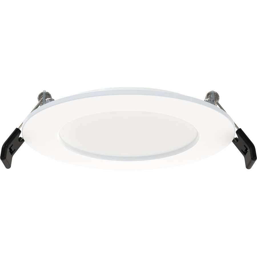 RAB WFR34-4/BP 4 Inch Edge-Lit Wafer Downlight 12-Pack – Round Smooth Trim – 120V – Triac Dimmable – 650 Lumens