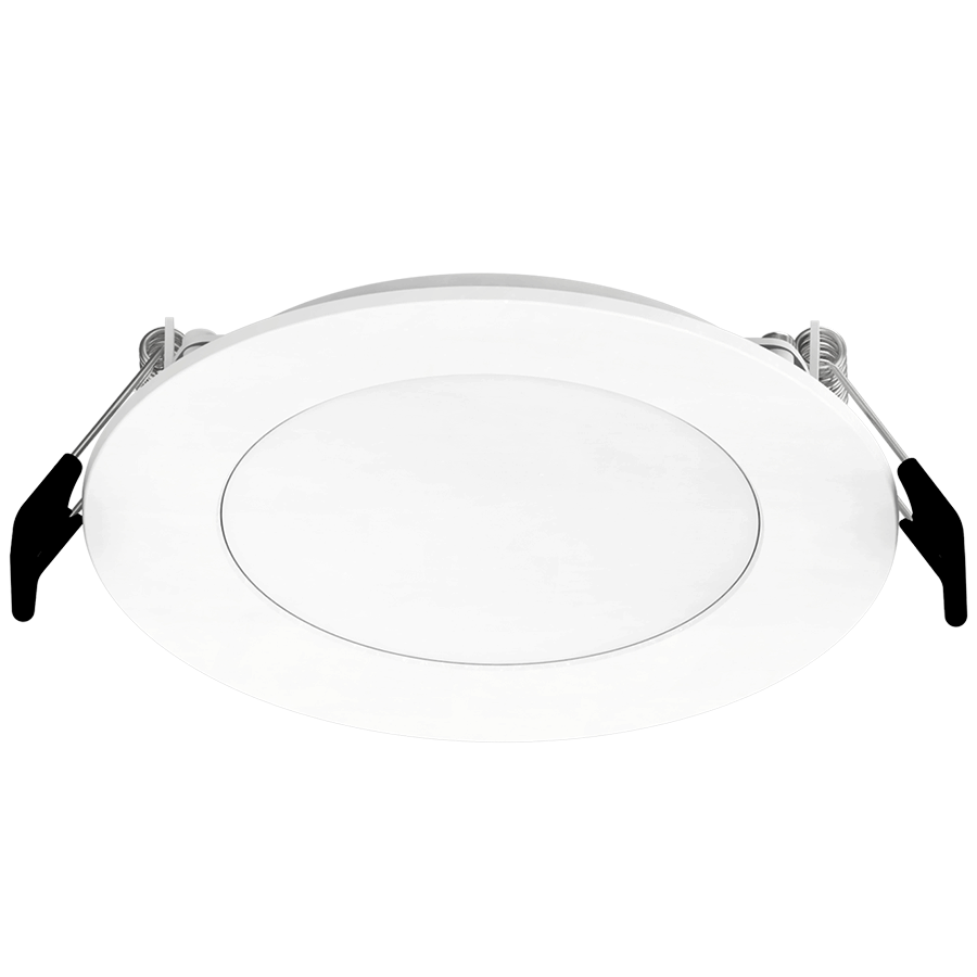RAB WFR4/RGB Edge-Lit Wafer RGB Downlight – 4 Inch – 9W – RGB Color Changing – CRI90 – White Smooth Trim – 120V – 550 Lumens