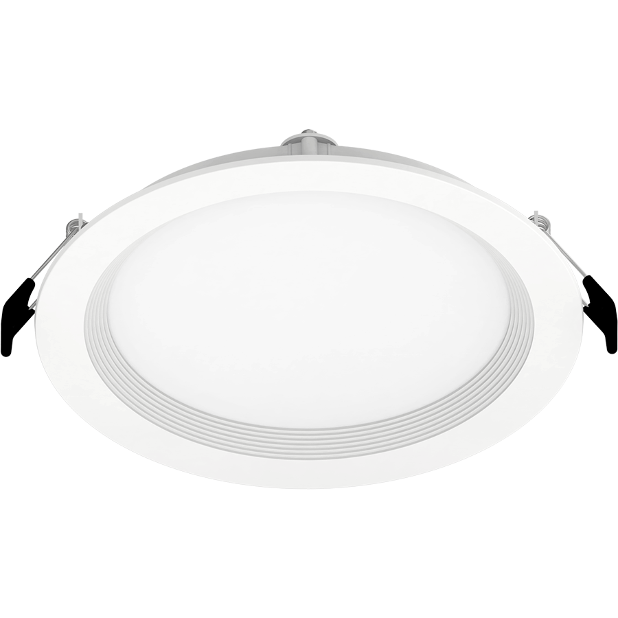 RAB WFR6B/RGB Edge-Lit Wafer RGB Downlight – 6 Inch – 13W – RGB Color Changing – CRI90 – White Baffle Trim – 120V – 850 Lumens