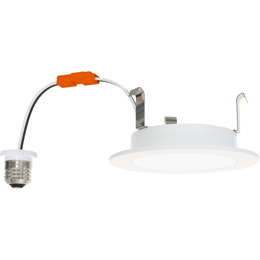 RAB WFRETRO34-4 WFRETRO34 4" Wafer Retrofit Downlight - 800 Lumens - 8W - 120V - 5CCT Selectable - Smooth Trim - White