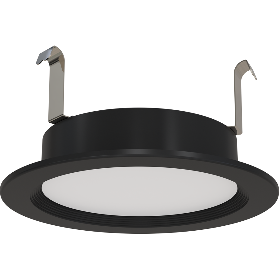 RAB WFRETRO34-4B-B WFRETRO34 4" Wafer Retrofit Downlight - 800 Lumens - 8W - 120V - 5CCT Selectable - Baffle Trim - Black